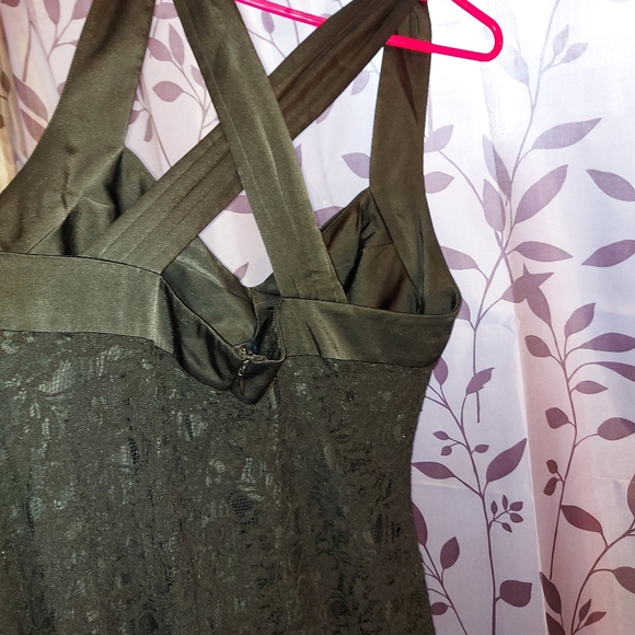 Calvin Klein Long Black Lace Dress - Picture 9 of 15